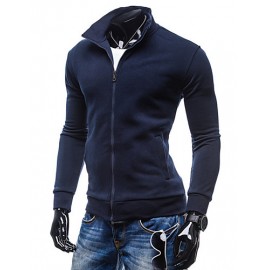 Men's Long Sleeve Hoodie & Sweatshirt,Cotton Solid