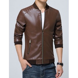 Autumn and winter 2016 new male Korean men's Leather Slim leather jacket trend of men's casual leather coat