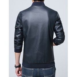 Autumn and winter 2016 new male Korean men's Leather Slim leather jacket trend of men's casual leather coat