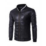 Men's Long Sleeve Casual Jacket,Cotton Solid Black