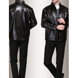 Men PU / Faux Leather Top