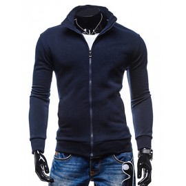 Men's Long Sleeve Hoodie & Sweatshirt,Cotton Solid