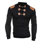 Men's Long Sleeve Hoodie & Sweatshirt,Cotton Color Block