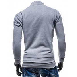 Men's Long Sleeve Hoodie & Sweatshirt,Cotton Solid