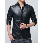 In the spring of 2016 new Korean men short Pu youth slim leather collar jacket Motorcycle Leather Men