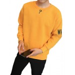 Men's Solid Casual / Plus Sizes Sweatshirt,Cotton Long Sleeve Black / Green / Yellow JC-Y11