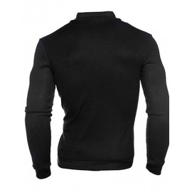 Men's Long Sleeve Hoodie & Sweatshirt,Cotton Color Block